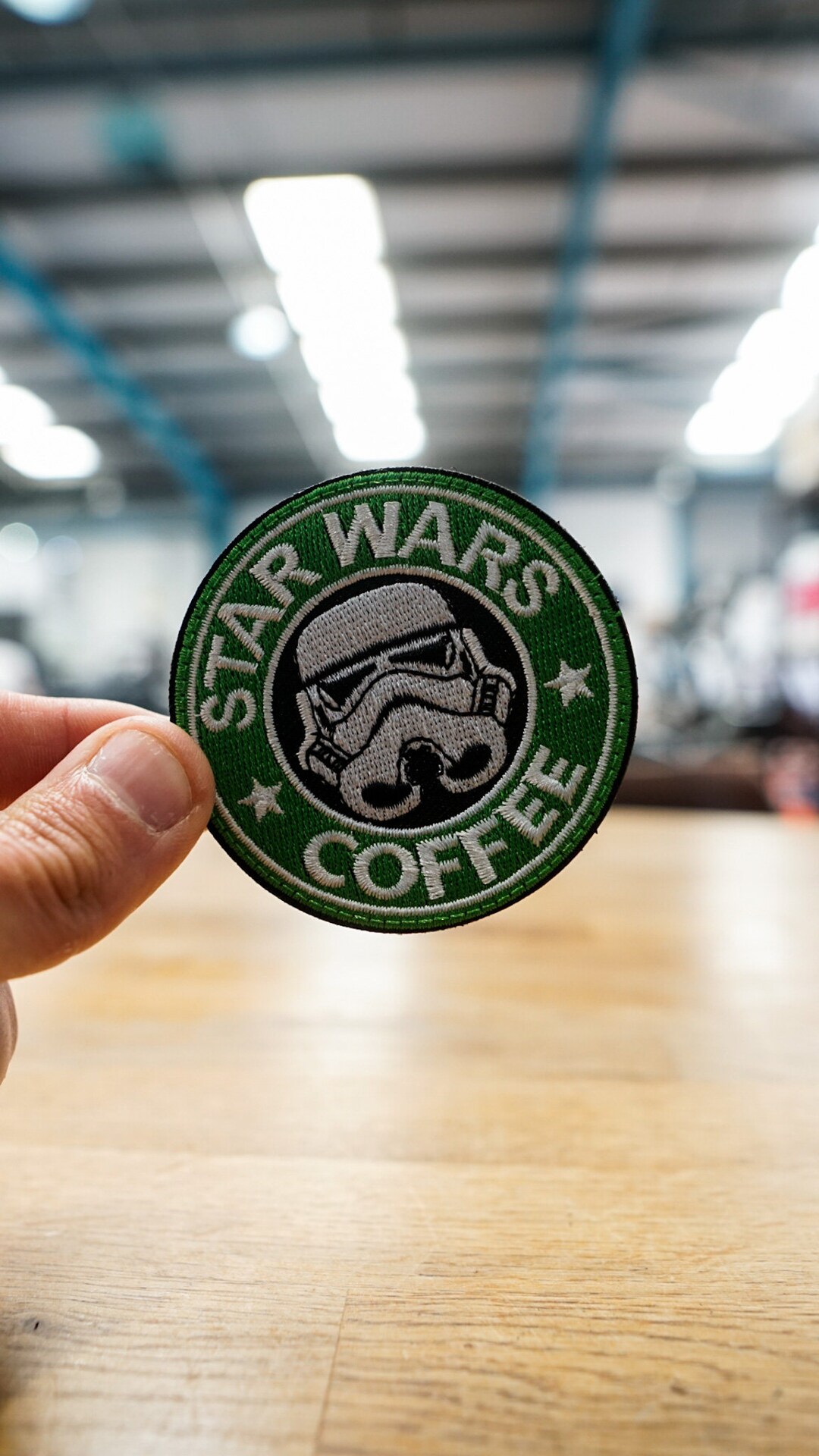 STAR WARS COFFEE Crossfit Starbucks Bag Patch, Gym Patch, Velcro Bag
