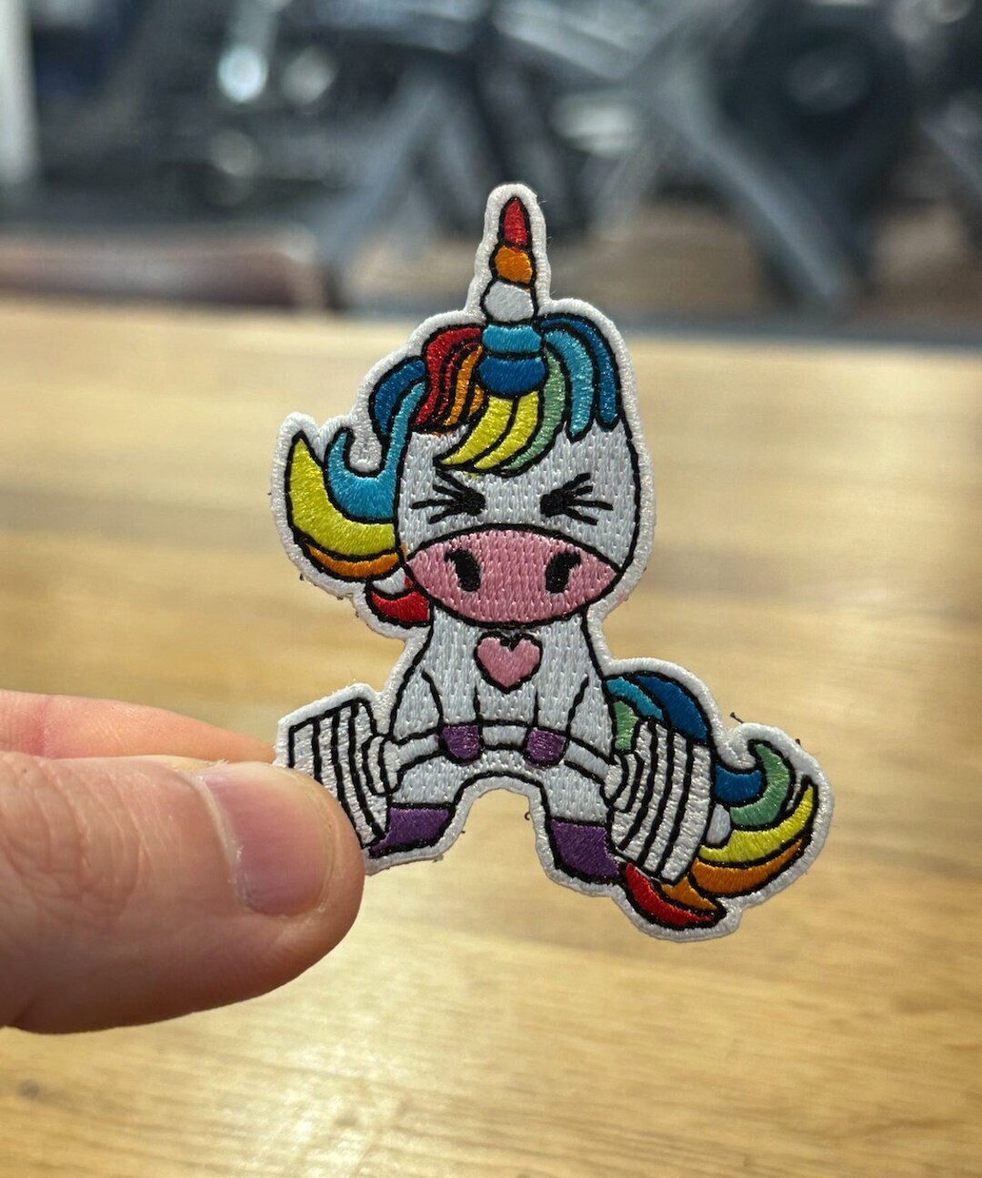 UNICORN VELCRO PATCH Crossfit Bag Patch, Gym Patch // Velcro Bag Gift