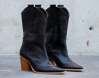 Women's Cowgirl Boots black , Women's Cowboy, Western Boots,black
