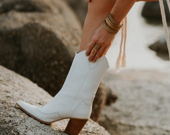 Women's Cowgirl Boots White , Women's Cowboy, Western Boots,