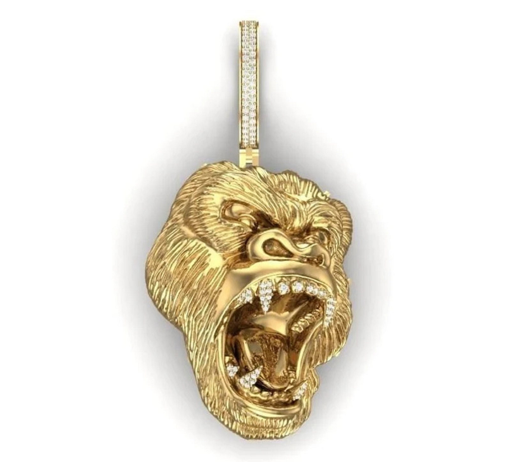 Gold shop gorilla necklace