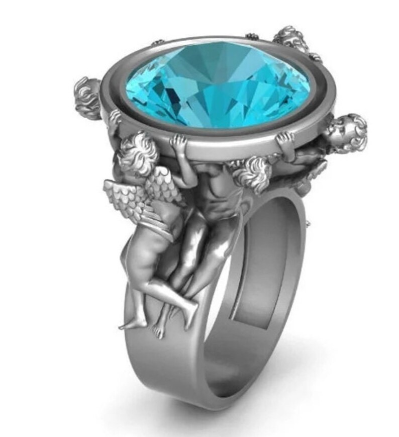 Angel Ring 925 Sterling Silver 925 Silver Gift for Women Etsy UK