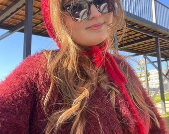 Hand-Knit Balaclava Bonnet, Stylish Winter Wear
