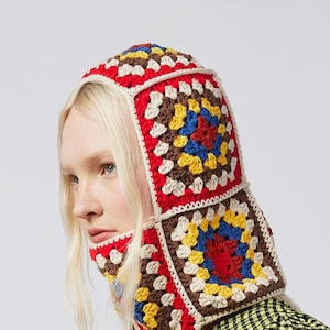 Pasamontañas de ganchillo, pasamontañas de abuela, pasamontañas de punto, gorro de abuela, pasamontañas de mohair, pasamontañas unisex, gorro de invierno
