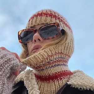Crochet Balaclava, Knit Winter  hat, Ski mask, Handknit Balaclava, Christmas Gift, Unisex Balaclava