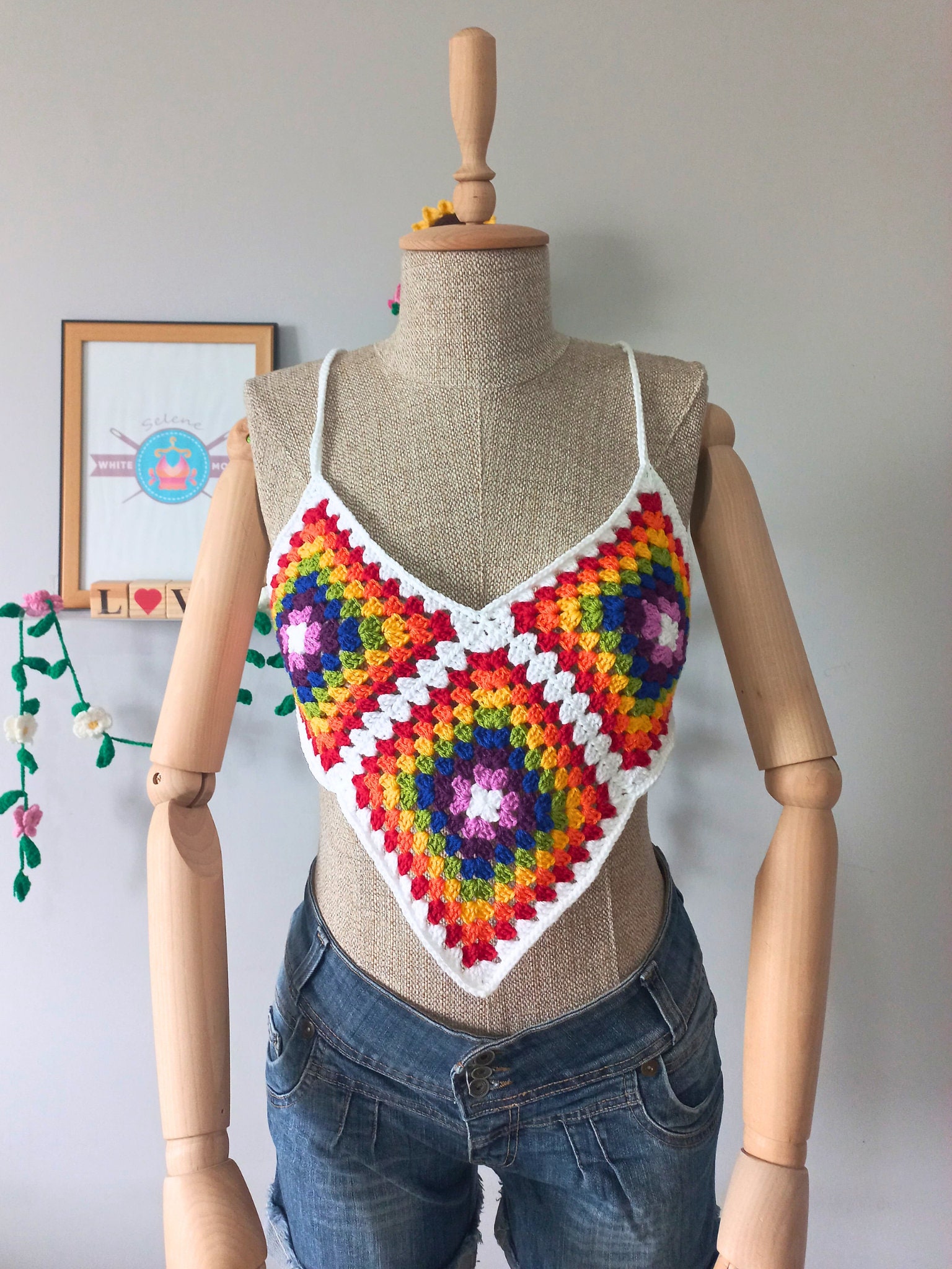 LGBTQ Crochet Top, Pride Crochet Top, Handmade Rainbow Pride