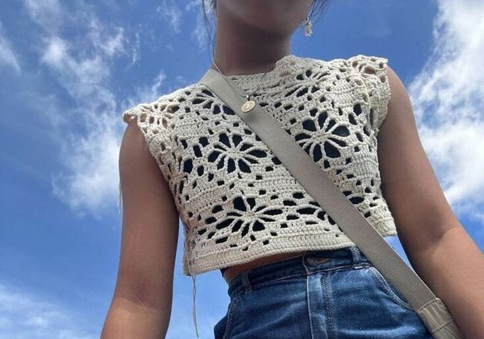 Crochet Floral Top Crochet Crop Top Handmade Blouse Crochet Etsy