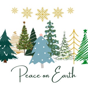 Pace sulla Terra Download, Decorazioni per le feste, Download di Natale, PNG di Natale, JPG di Natale, Regalo, Download di alberi di Natale, PNG, JPG, Istantaneo