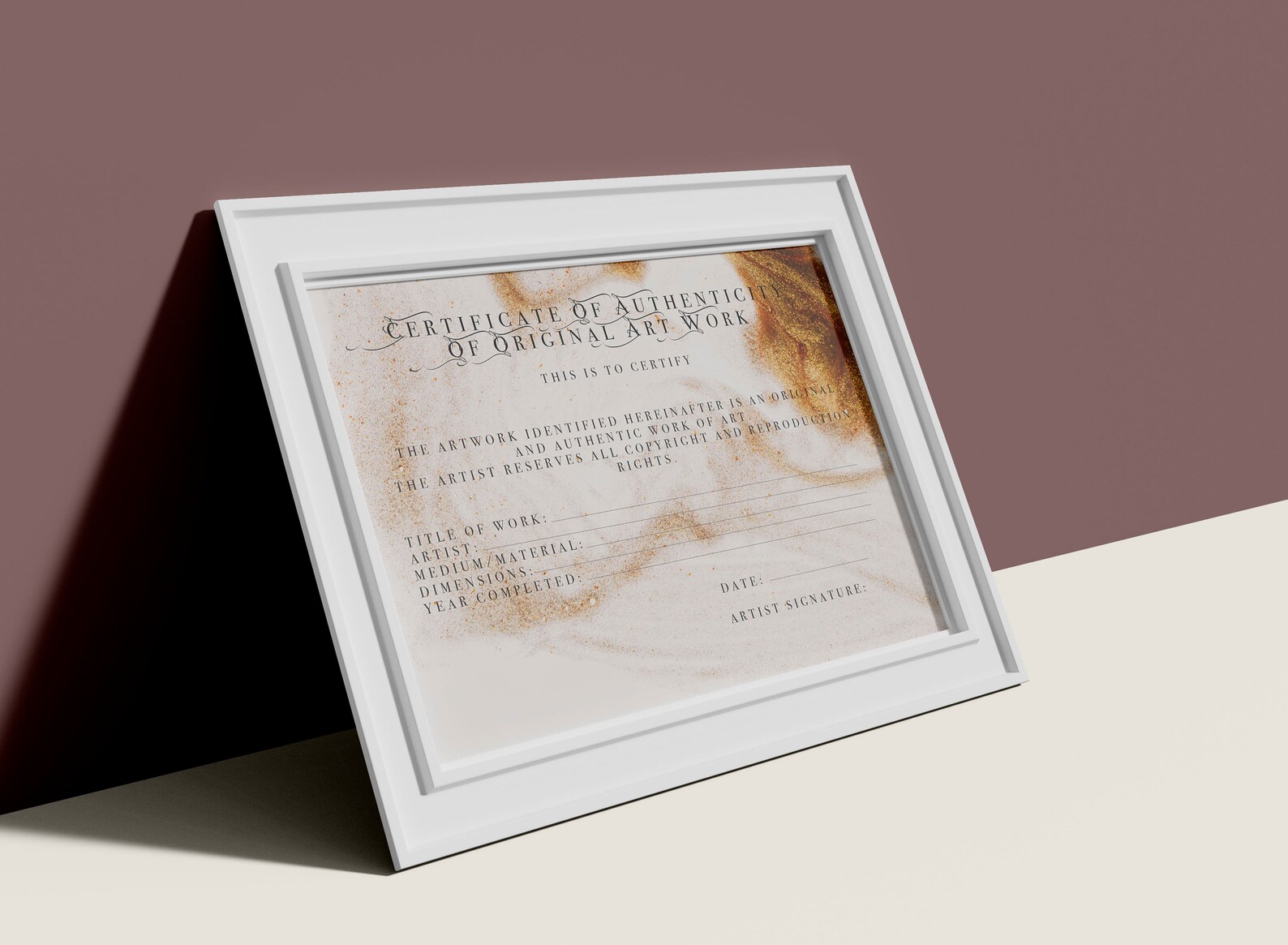 Certificado de autenticidad de la obra de arte original Etsy México