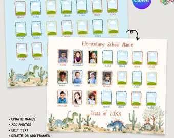 Class Photo Template Canva | Elementary School Composite | Classroom Wall Poster