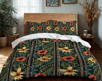 Tropical Jungle Duvet Cover, Queen/King Bedding | Island Luxe