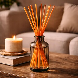 Orange Diffuser Reeds 12" Grand – Replacement Fiber Sticks (10 or 25 Pack) | Durazza