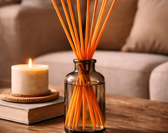 Orange Diffuser Reeds 12" Grand – Replacement Fiber Sticks (10 or 25 Pack) | Durazza