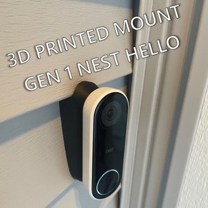 Google Nest Hello Doorbell 0, 20, 30, 45 Degree Angled Mount for Vinyl Siding (Wired Gen 1), 3D Printed, modern, aesthetic doorbell mount