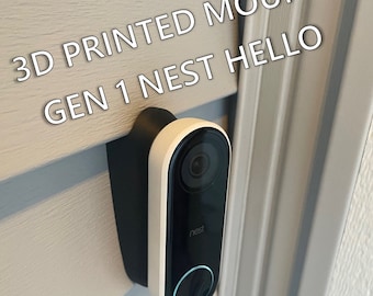 3D Printed Angled Mount for Google Nest Hello Doorbell (Wired Gen 1)