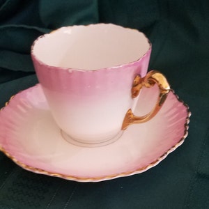 Königliche Porzellan Manufaktur (KPM) China Teacup and Saucer Manufactured in Pre WWII Germany
