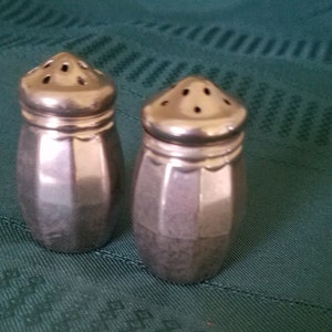 Vintage Baronial Plate Salt and Pepper Shakers & Other Set of Silver Plate Salt and Pepper Shakers