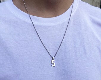 Boyfriend Initial Necklace - Etsy