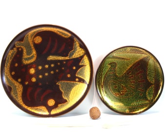 David Andersen, Stunning Enamelled Copper Wall Plates Designed by Ulf Johansen for David Andersen: A Tribute to 1970s-80s Craftsmanship