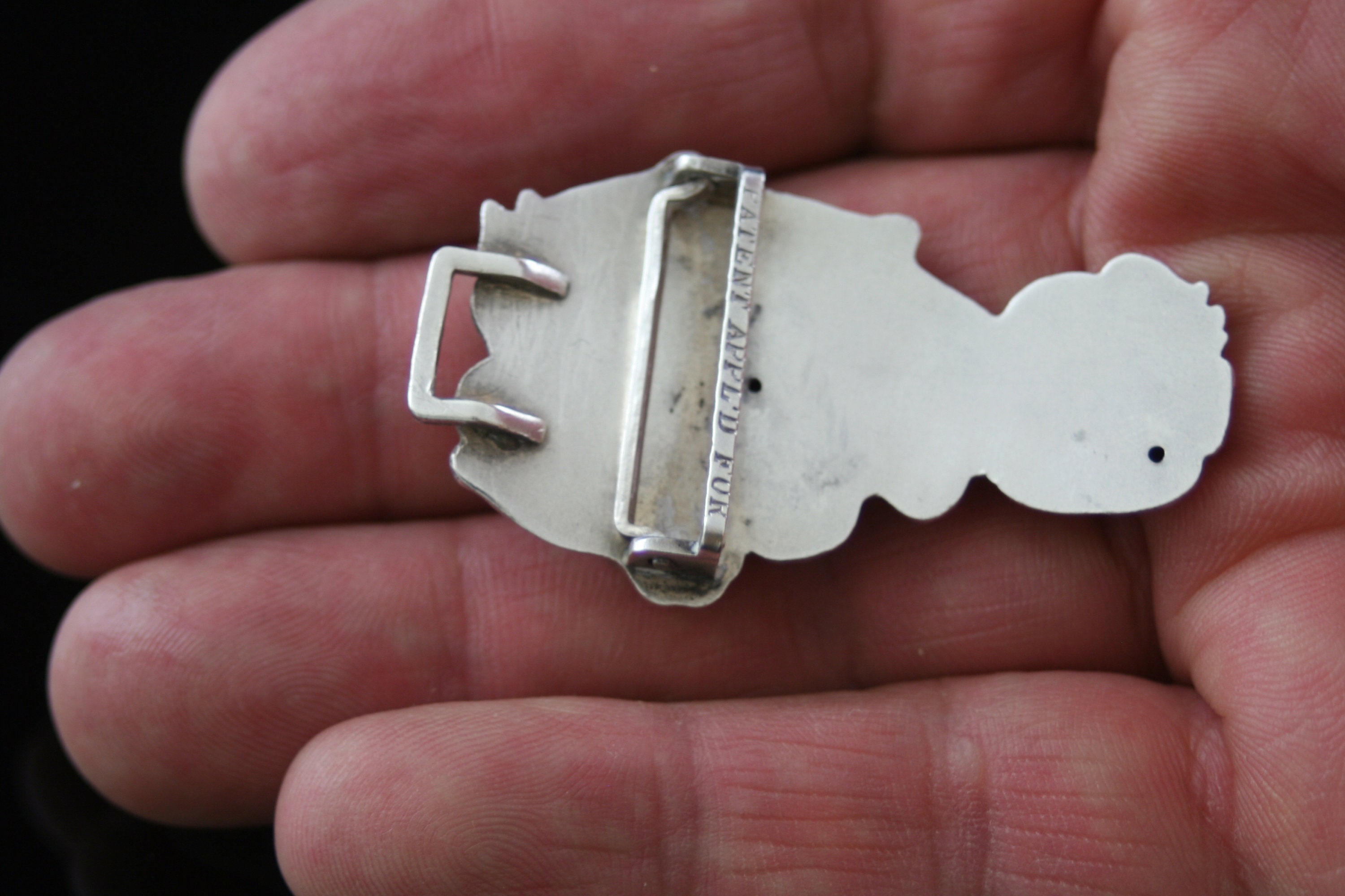 William B. Kerr Art Nouveau Sterling Silver Belt Buckle  display picture 2