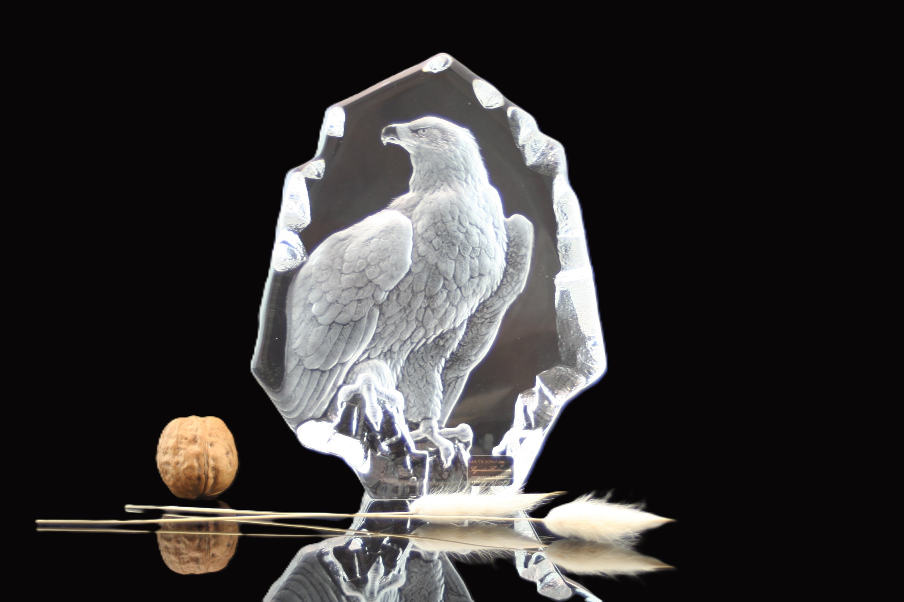 【メール便無料】 Full Sweden JONASSON MATS Lead Artist Swedish Eagle. Crystal 工芸品