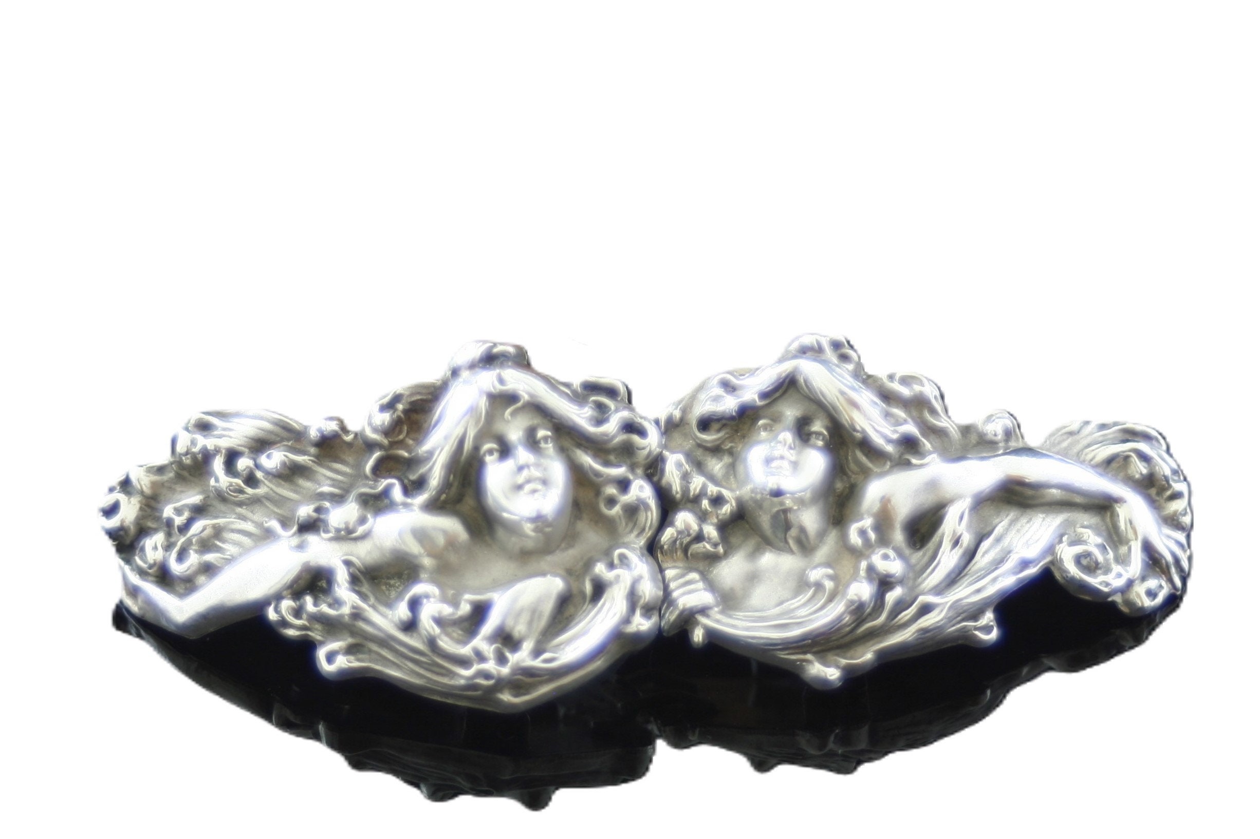William B. Kerr Art Nouveau Sterling Silver Belt Buckle  display picture 3