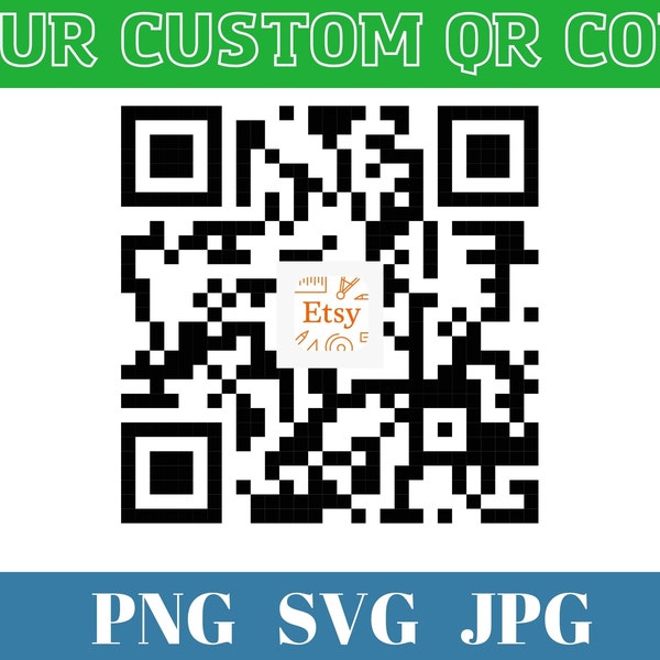 Custom Text With Qr Code - Etsy