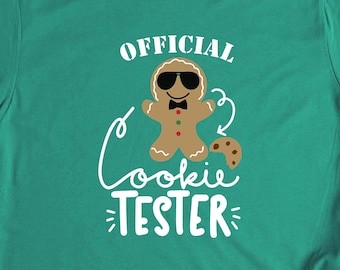 Official Cookie Tester Christmas T-Shirt, Family Matching Tee