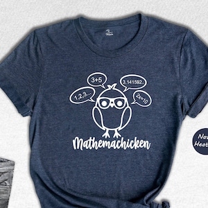 T-shirt Mathemachicken, chemise de prof de maths, cadeau de prof de maths, t-shirt de maths drôle, chemise de mathématiques mignonne, vêtements d'amant de maths