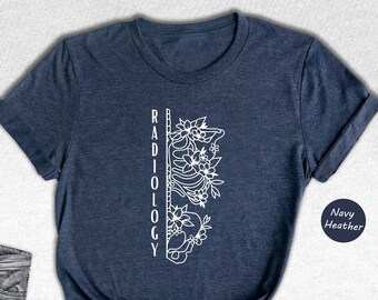 Radiology Floral Skeleton T-Shirt, Rad Tech Gift