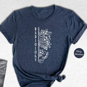 Radiology Floral Skeleton T-Shirt, Rad Tech Gift