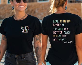 Custom Teacher Shirt, Back To School Gift, Personalized Name Tee
