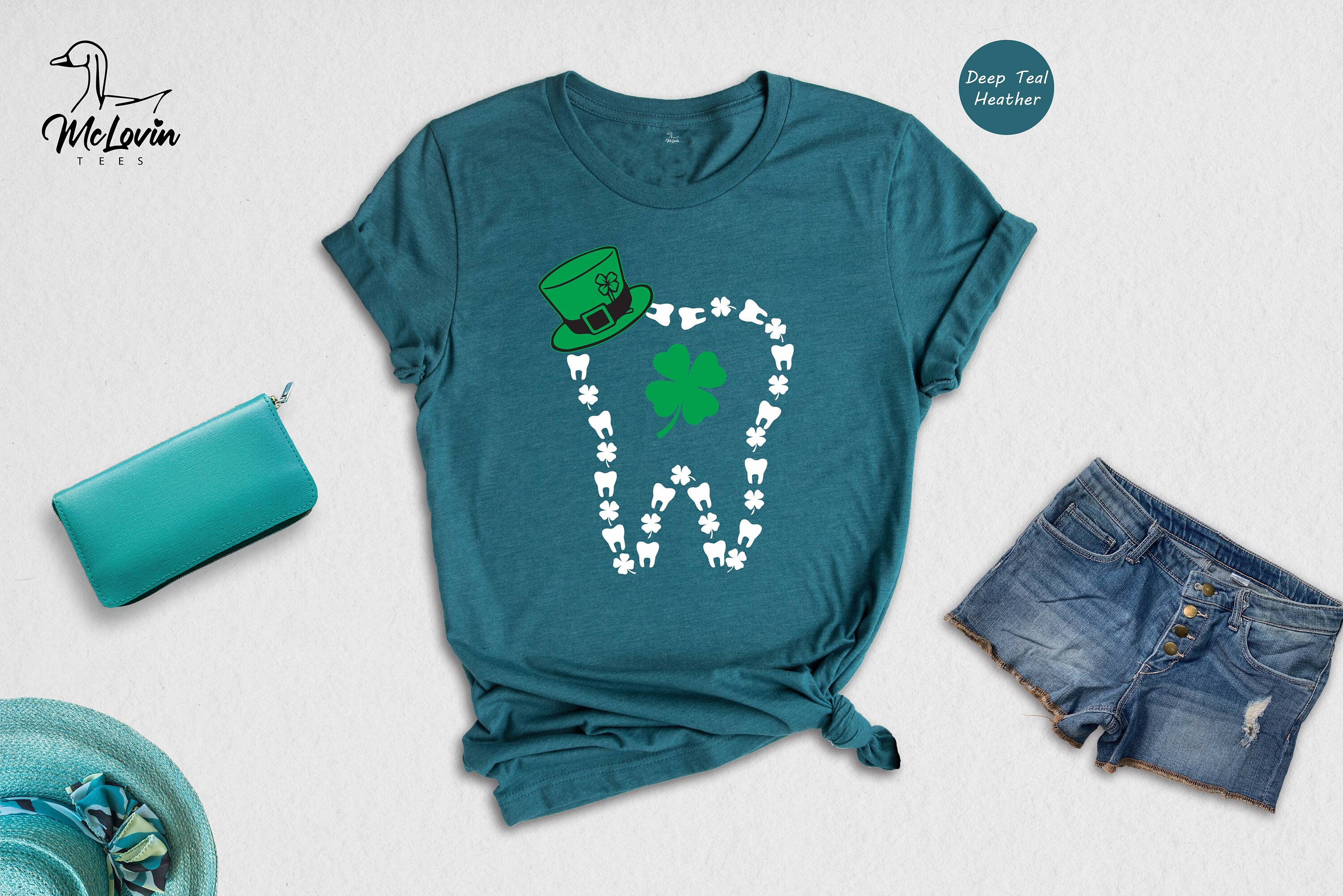 St Patricks Day Tooth Dentist Tshirt Lucky Dental Assistant Etsy
