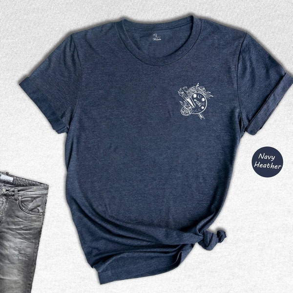 Floral Palette Art T-Shirt, Teacher Gift