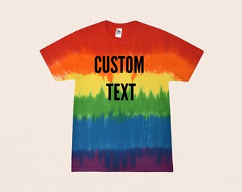 Personalized Tie Dye Shirt, Custom Text, Family Matching