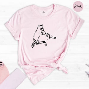 Lazy Raccoon Shirt, Cute Raccoon T-Shirt, Cute Raccoon Tee, Funny Raccoon Graphic Tee, Animal Lover Shirt, Raccoon Lover Gift