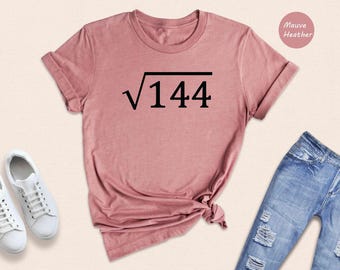 Funny 12th Birthday Math T-Shirt, Math Lover Gift