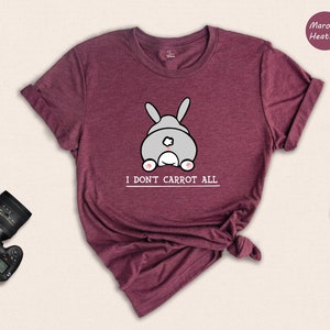 I Don't Carrot All T-shirt, I Don't Care At All Tee, IDGAF Shirt, Funny Bunny Shirt, Sleeping Rabbit Gift, Cute Animal Tee