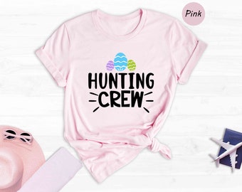 Hunting Crew Easter Shirt, Egg Hunt Family Matching Tee, Funny Easter T-Shirt for Kids and Adults, Cute Spring Holiday Gift