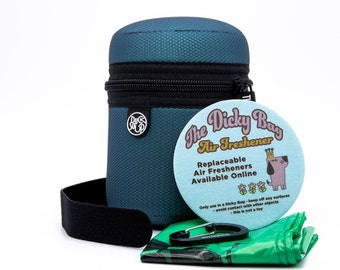 Dicky Bag-Neoskin Material: A Hands Free, Odour Proof, Dog Poo bag holder the original and the BEST handmade in UK