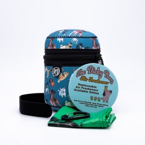 Dicky Bag-Jo Scott Design: Ein freihändiger, geruchssicherer Hundekotbeutelhalter, das Original und das BESTE, handgefertigt in Großbritannien