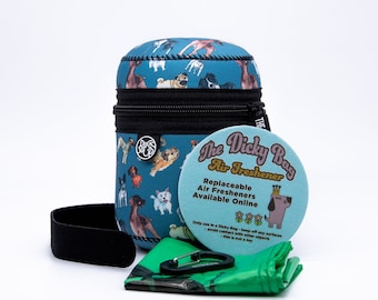Dicky Bag-Jo Scott Design: A Hands-Free, Odour-Proof, Dog poo bag holder, the original and the BEST, handmade in UK