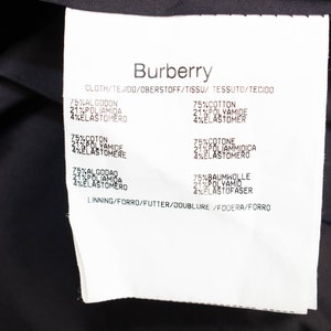 Burberry London zwart overhemd Nova Check Trim geborduurd logo katoen stretch blouse Vintage IT46 UK14 US12 afbeelding 9