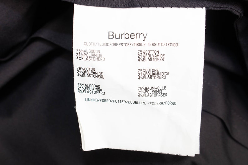 Burberry London zwart overhemd Nova Check Trim geborduurd logo katoen stretch blouse Vintage IT46 UK14 US12 afbeelding 9