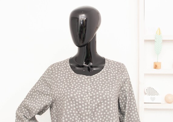 GUDRUN SJODEN Dress Grey Polka Dots Organic Cotto… - image 3