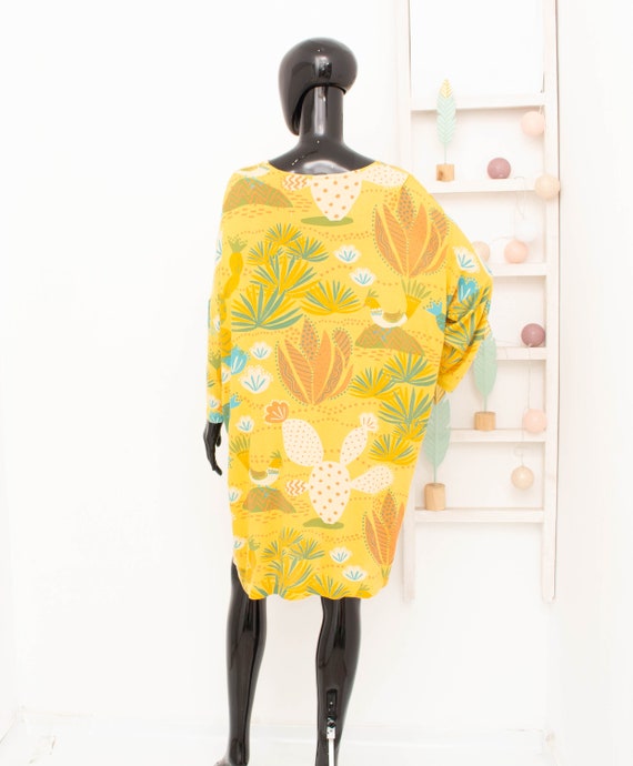 Gudrun Sjoden Dress Yellow Cactus Jersey Stretch … - image 6