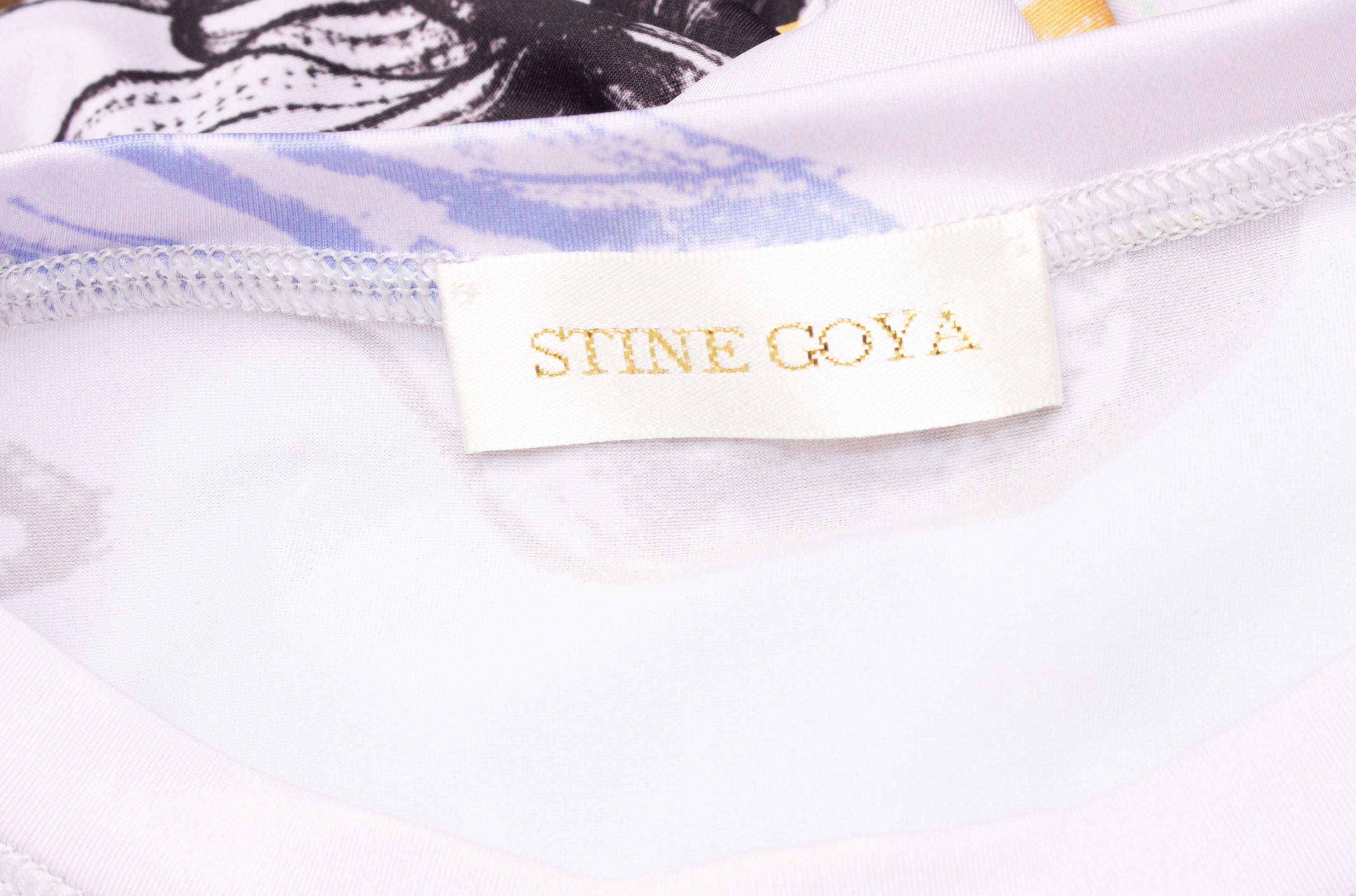 Stine Goya Blouse Juno Purple Floral Long Sleeve Stretch Jersey