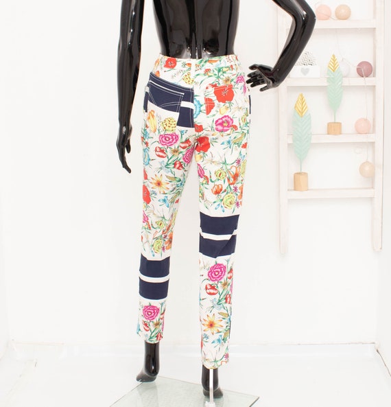 Vintage Moschino Jeans Trousers Floral High Waist… - image 2