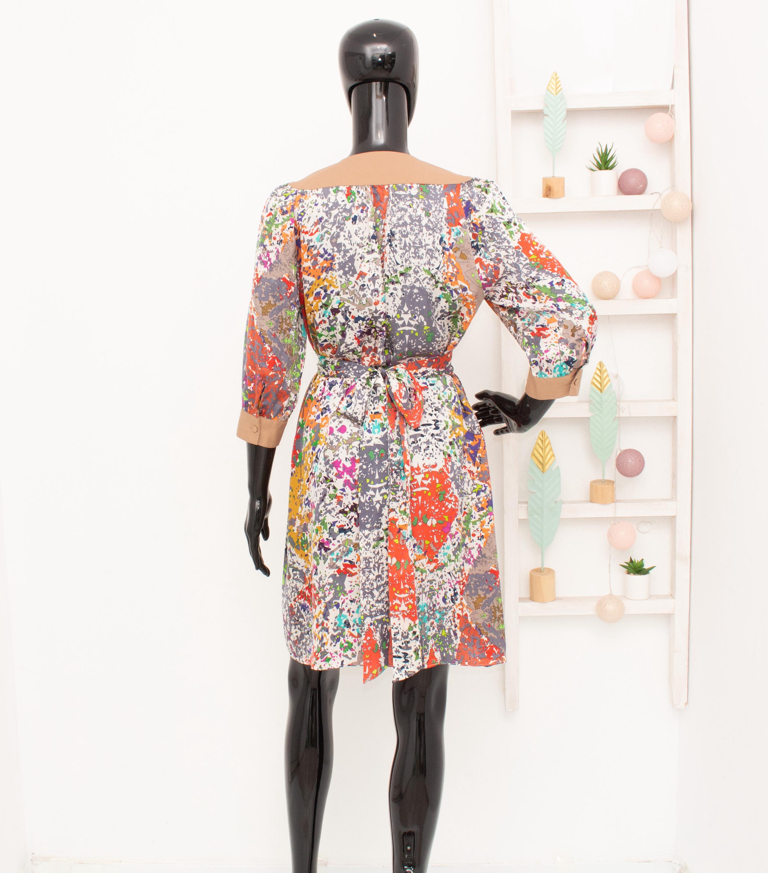 stefanel silk dress Silk mid-length dress STEFANEL Turquoise size 8 US in Silk