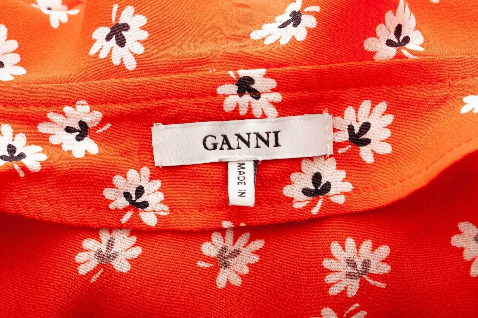 Ganni silvery crepe wrap dress big apple red sales